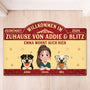 8609AGE1 willkommen im zuhause personalisiertes hunde geschenk  fussmatte unregelmassige form 8609adavmc_1