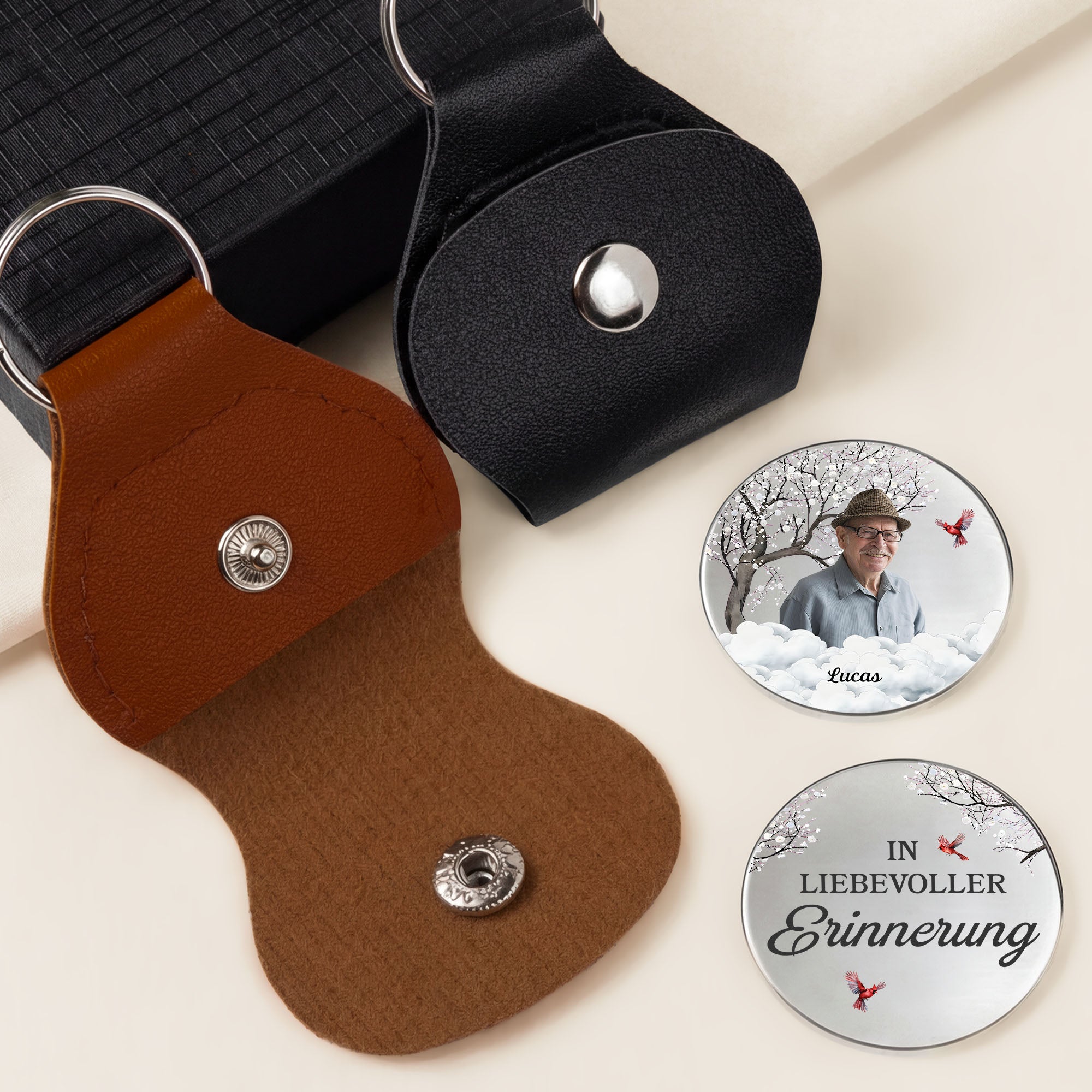 8611AGE2 ich bin immer bei dir personalisierte trauergeschenke  pocket hug schlusselanh_nger foto papa mama 8611aj3vaa