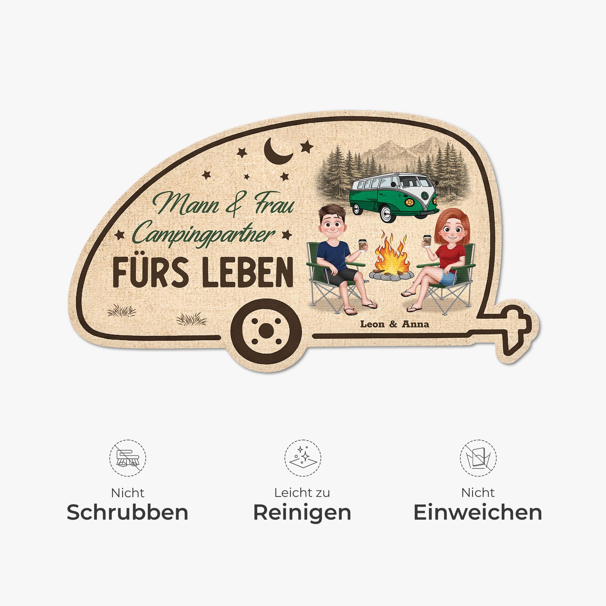 8615AGE1 zuhause ist wo man parkt personalisiert_e paar geschenke  fussmatte camping unregelmassige form 8615adtfhg_5