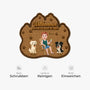 8616AGE5 hoffentlich magst du tierhaare personalisiertes hunde geschenk  fussmatte unregelmassige form 8616adayrc