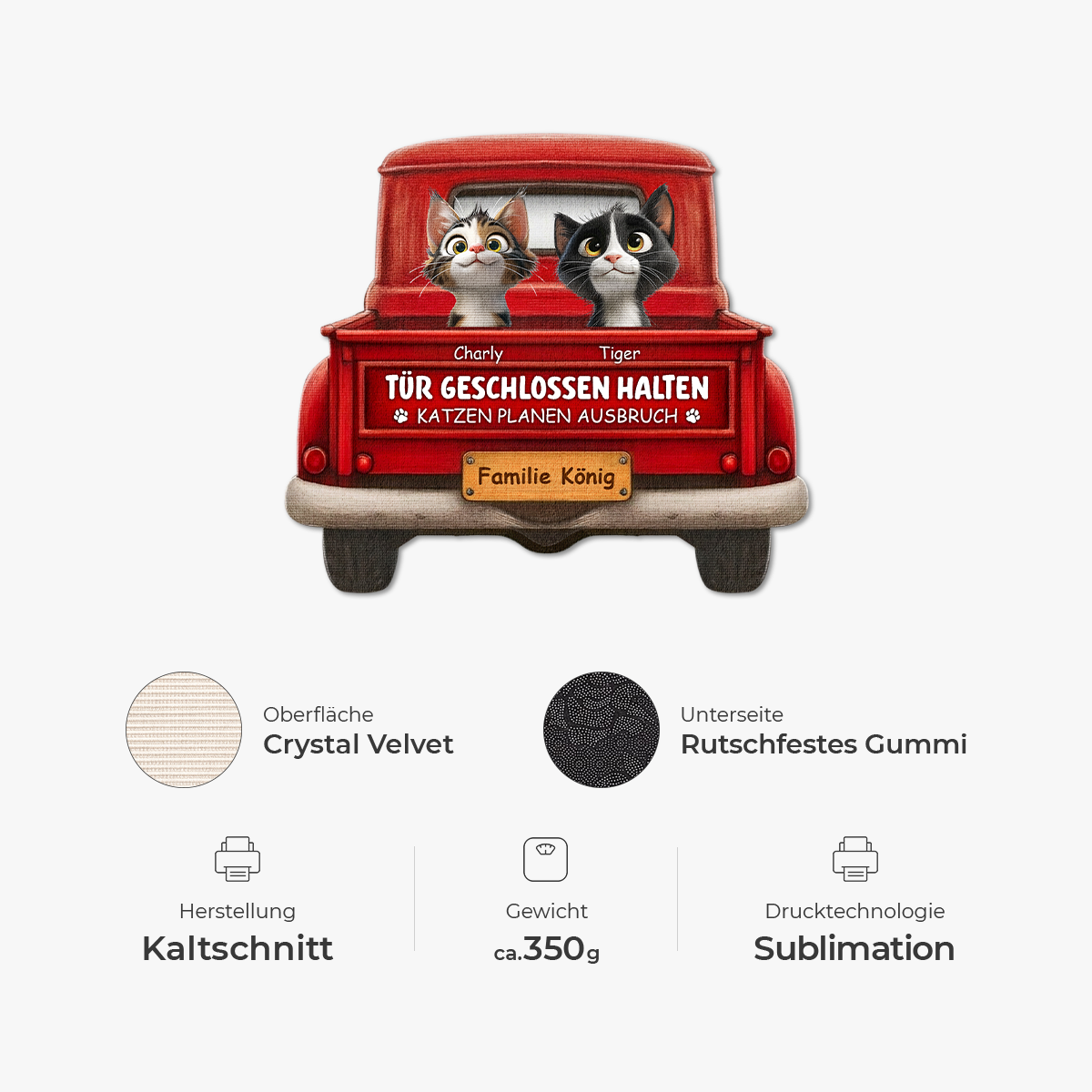 8624AGE4 tur geschlossen halten katzen planen ausbruch personalisierte geschenke katze  fussmatte unregelmassige form auto 8624ad8qbd