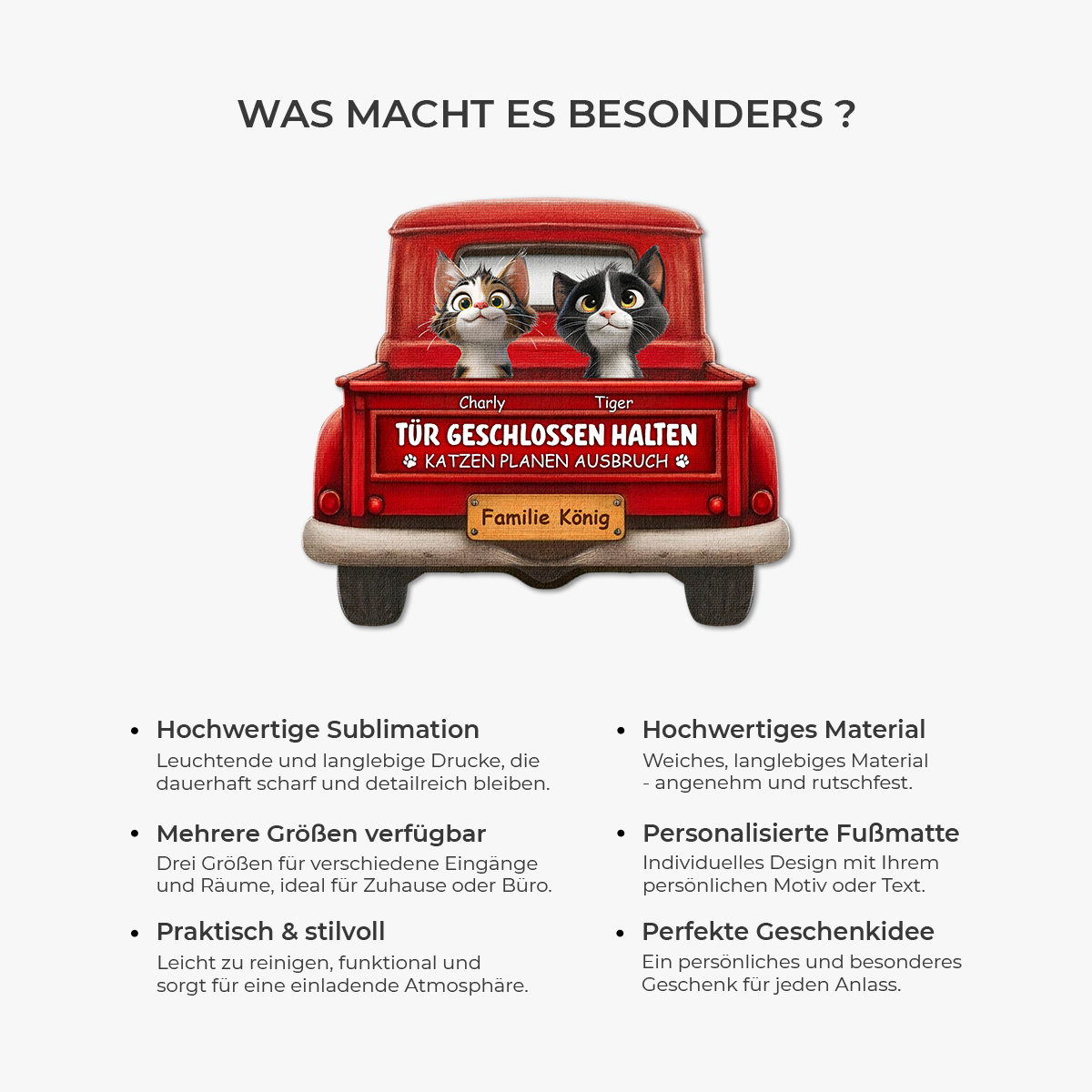 8624AGE6 tur geschlossen halten katzen planen ausbruch personalisierte geschenke katze  fussmatte unregelmassige form auto 8624ad8qbd
