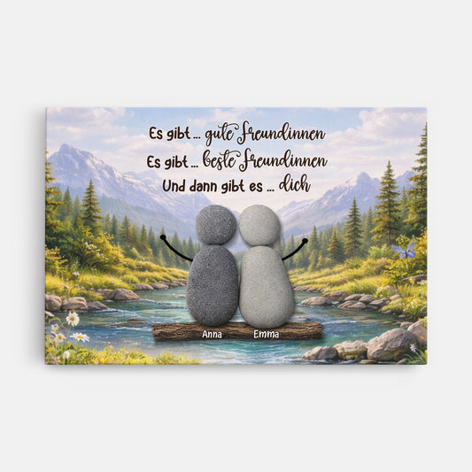 8625CGE1 es gibt gute freunde es gibt beste freunde und dann gibt es dich personalisierte geschenke freunde  leinwand 8625caklf