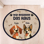 8626AGE1 ich regiere das haus personalisiertes hunde geschenk  fussmatte unregelmassige form auto 8626ad8yrc