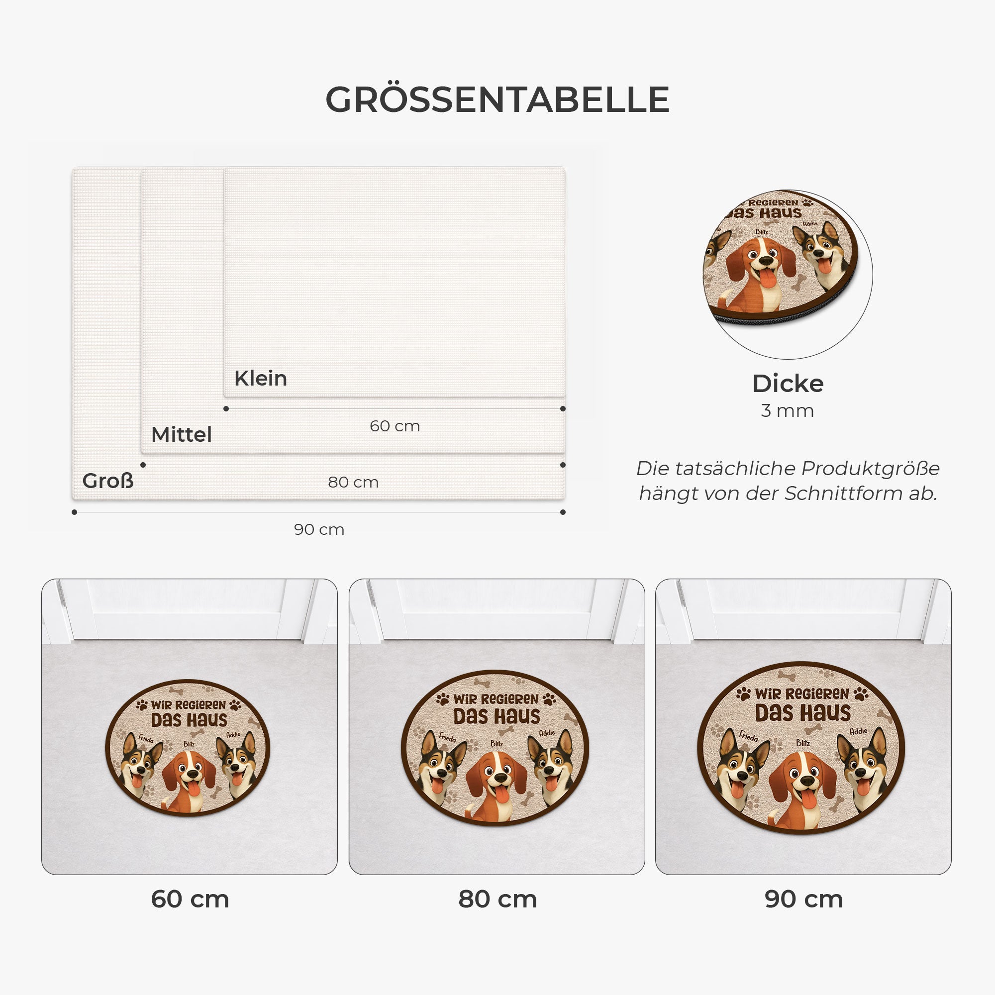 8626AGE3 ich regiere das haus personalisiertes hunde geschenk  fussmatte unregelmassige form auto 8626ad8yrc