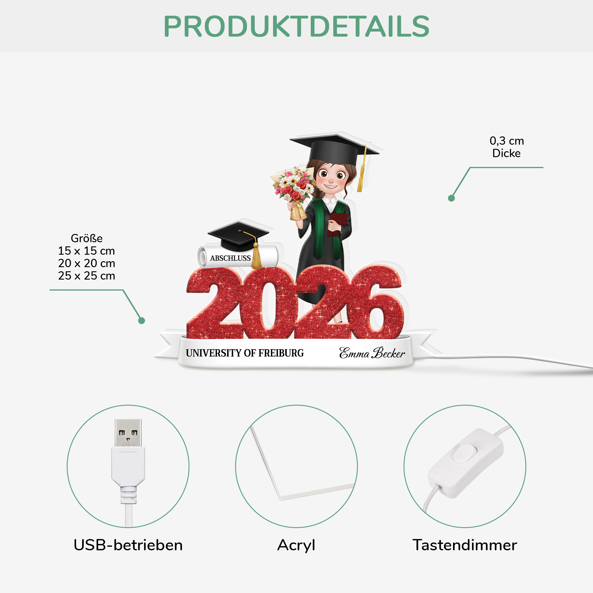 8634LGE3 abschluss personalisierte geschenke abschluss  nachtlicht_ frauen manner 8634l6ena