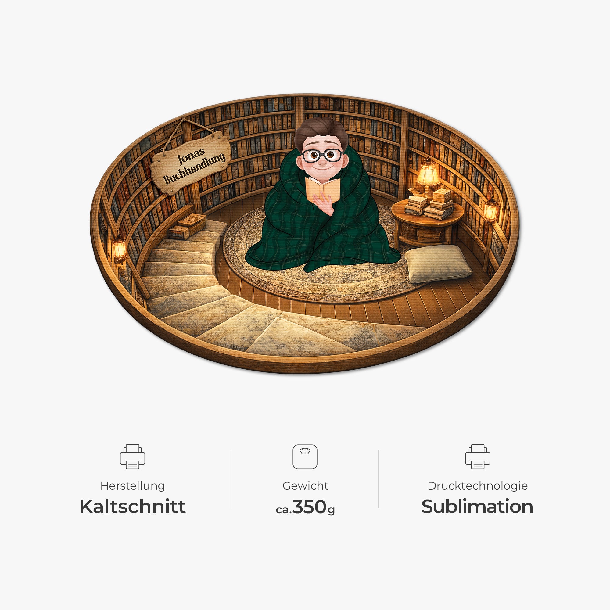 8679AGE4 3d druck effekt kleine bibliothek personalisiert_e geschenke fur leseratten_ frauen manner  unregelmassige form fussmatte 8679adcqna