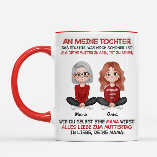 8710MGE2 frohen muttertag vatertag personalisiertes geschenk  tasse mutter tochter sohn 8710maewe