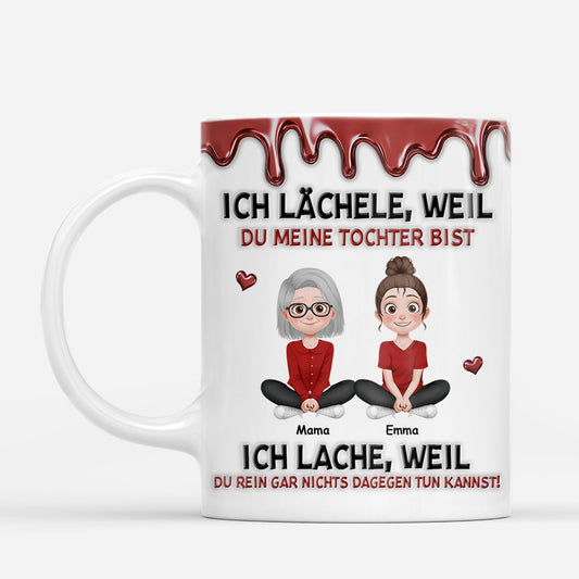 8740MGE1 3d druck effekt ich lachele weil du mein sohn bist personalisiertes geschenk  tasse sohn tochter blau 8740mtpla