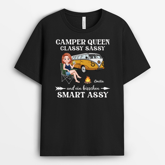 8745AGE1 camper queen personalisierte geschenke fur frauen  t shirts 8745a8fca