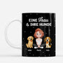 8756MGE2 ein mann  sein hund glitzer personalisiertes hunde geschenk  tasse 8756m6psc