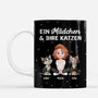 8756MGE2 eine frau  ihre katze glitzer personalisierte geschenke katze  tasse 8756m6psd