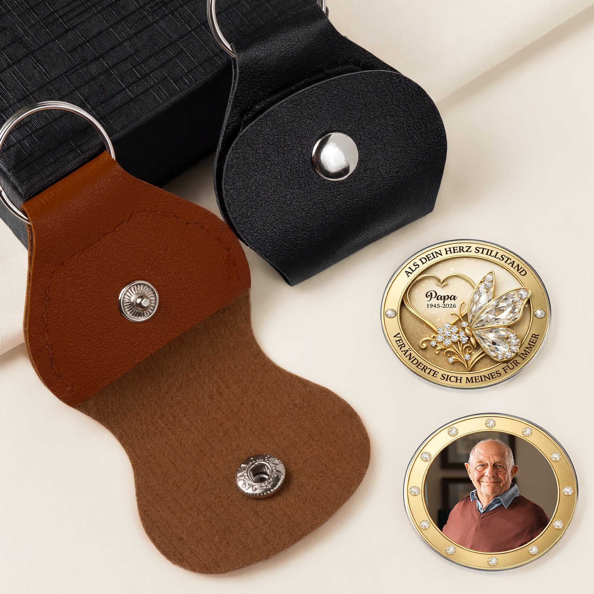 8765AGE2 als dein herz stillstand veranderte sich meines fur immer personalisierte trauergeschenke  pocket hug schlusselanhanger foto papa mama 8765aj8qzb