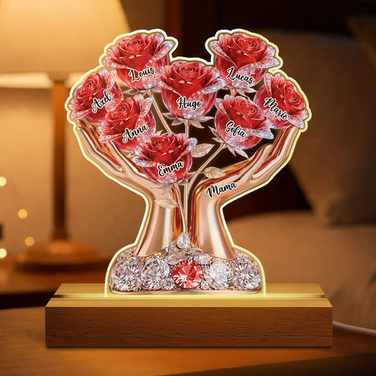 8779LGE1 3d druck effekt rote rosen mit kindernamen personalisiertes geschenk  nachtlicht_ mama oma 8779ltdsa