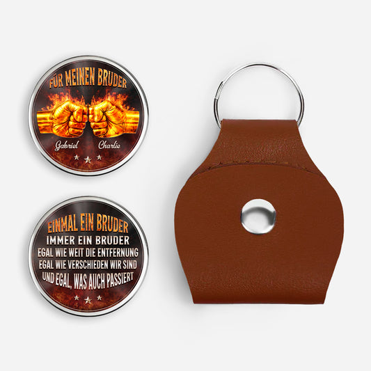 8782AGE1 einmal bruder immer bruder personalisiertes geschenk  pocket hug schlusselanhanger freunde feuer 8782aj6pmb