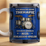 8866MGE2 ich brauche keine therapie ich muss einfach nur schlagzeug spielen personalisiertes geschenk  tasse fur manner frauen 8866mcdwb
