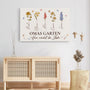 8885CGE3 omas garten hier wachst liebe personalisiertes geschenk garten  leinwand fur oma mama 8885csyoa