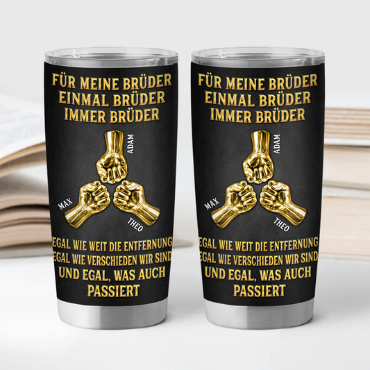 8886TGE2 einmal bruder immer bruder personalisiertes geschenk  thermobecher 590 ml 8886tspmb