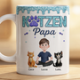 8931MGE2 3d druck effekt katzenmama katzenpapa glitzer personalisierte geschenke katze  tasse 8931m3fwd