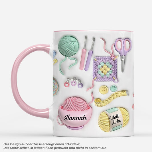 8932MGE1 3d druck effekt woll liebe personalisierte geschenke fur frauen  tasse 8932m8fsa