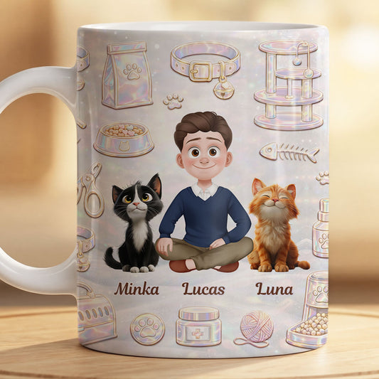 8935MGE1 3d druck effekt katze und mensch_ personalisierte geschenke katze  tasse holografie 8935m3vcd_2