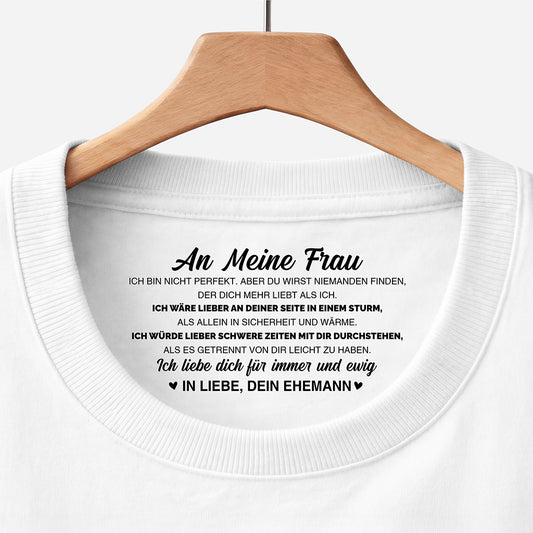 8950AGE1 ich liebe dich fur immer und ewig personalisierte geschenke paare  weisses t shirt nackenlabel drucken 8950aa6dcg