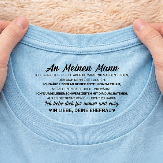 8950AGE2 ich liebe dich fur immer und ewig personalisierte geschenke paare  weisses t shirt nackenlabel drucken 8950aa6dcg