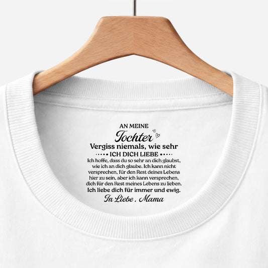 8952AGE1 ich hoffe dass du so sehr an dich glaubst personalisiertes geschenk  weisses t shirt nackenlabel drucken sohn tochter manner frauen 8952aa6rla
