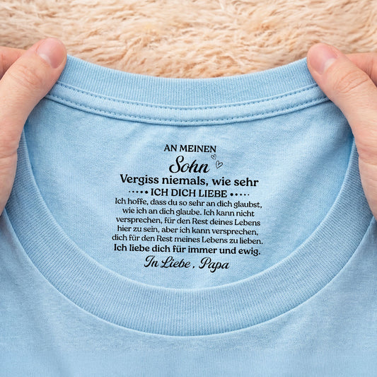 8952AGE2 ich hoffe dass du so sehr an dich glaubst personalisiertes geschenk  weisses t shirt nackenlabel drucken sohn tochter manner frauen 8952aa6rla