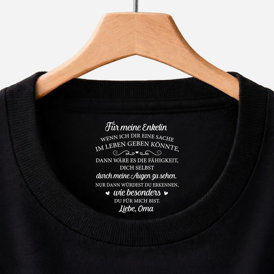 8961AGE1 wenn ich dir eine sache im leben geben konnte personalisiertes geschenk  schwarzes t shirt nackenlabel drucken sohn tochter manner frauen 8961aatcsa
