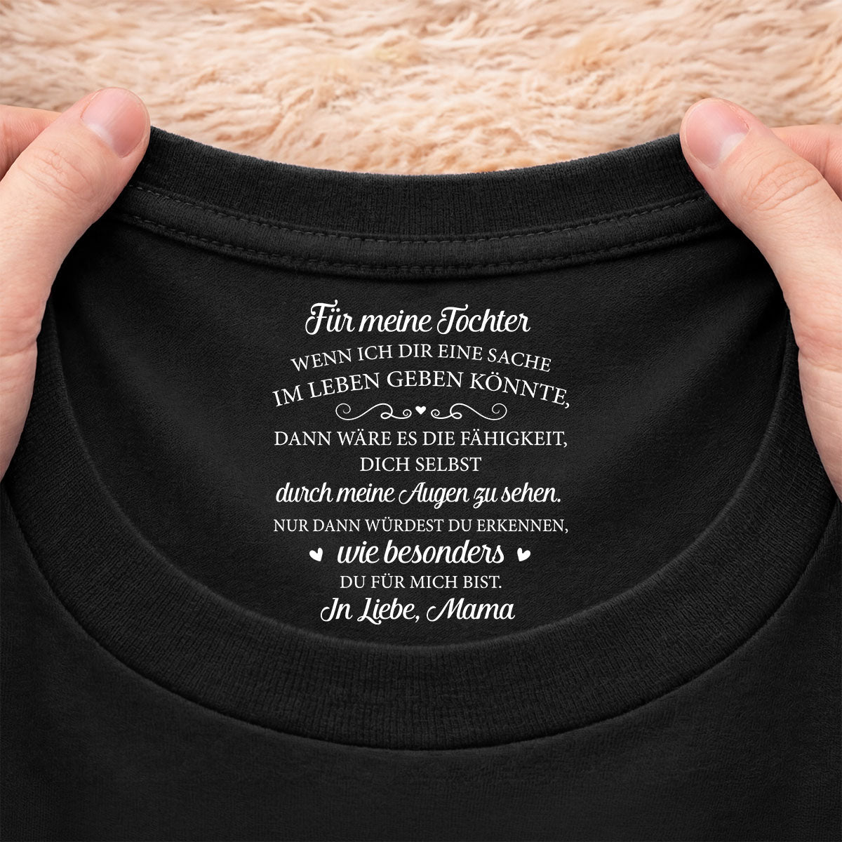 8961AGE2 wenn ich dir eine sache im leben geben konnte personalisiertes geschenk  schwarzes t shirt nackenlabel drucken sohn tochter manner frauen 8961aatcsa