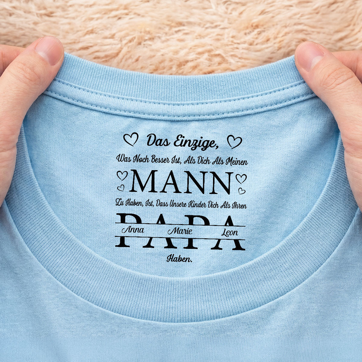 8963AGE2 das einzige was noch besser ist personalisiertes geschenk  weisses t shirt nackenlabel drucken mama papa 8963aasdsa