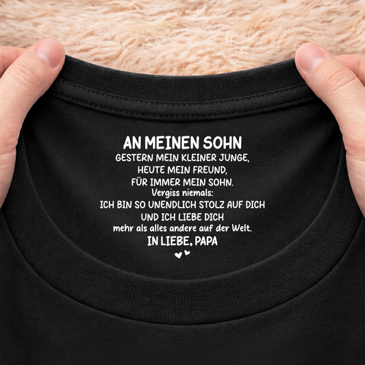 8969AGE2 ich liebe dich mehr als alles andere auf der welt personalisiertes geschenk  schwarzes t shirt nackenlabel drucken sohn tochter manner frauen 8969aaccca