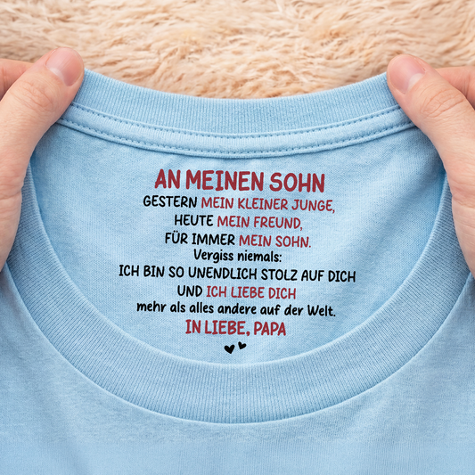 8969AGE2 ich liebe dich mehr als alles andere auf der welt personalisiertes geschenk  weisses t shirt nackenlabel drucken sohn tochter manner frauen 8969aaccca