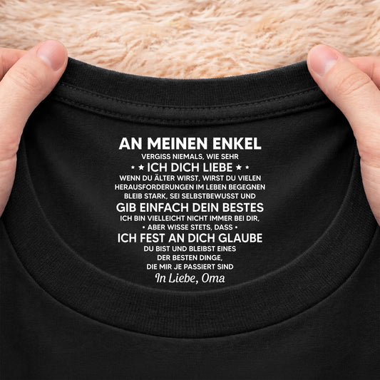8975AGE2 du bist und bleibst eines der besten dinge die mir je passiert sind personalisiertes geschenk  schwarzes t shirt nackenlabel drucken sohn tochter manner frauen 8975aacdzb