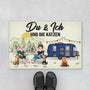 8998DGE2 du  ich und die katzen personalisierte paar geschenke  fussmatte camping 8998d3d1d