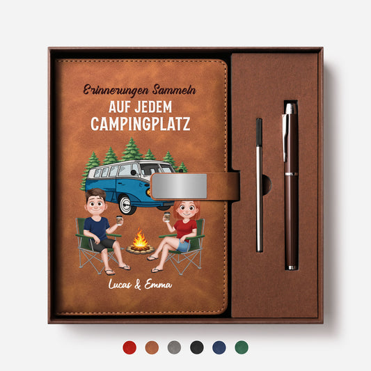 9011MGE1 erinnerungen sammeln auf jedem campingplatz personalisierte paar geschenke  notizbuch mit stift camping 9011mo3vcg_2