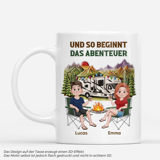 3D-Druck-Effekt] Und So Beginnt Das Abenteuer - Personalisierte Paar