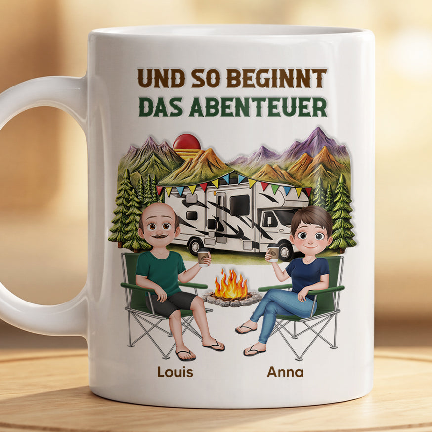 3D-Druck-Effekt] Und So Beginnt Das Abenteuer - Personalisierte Paar