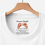 9067AGE1 du bist niemals alleine personalisiertes geschenk  weisses t shirt nackenlabel drucken tochter freundin 9067aa6epa