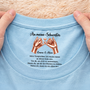 9067AGE2 du bist niemals alleine personalisiertes geschenk  weisses t shirt nackenlabel drucken tochter freundin 9067aa6epa