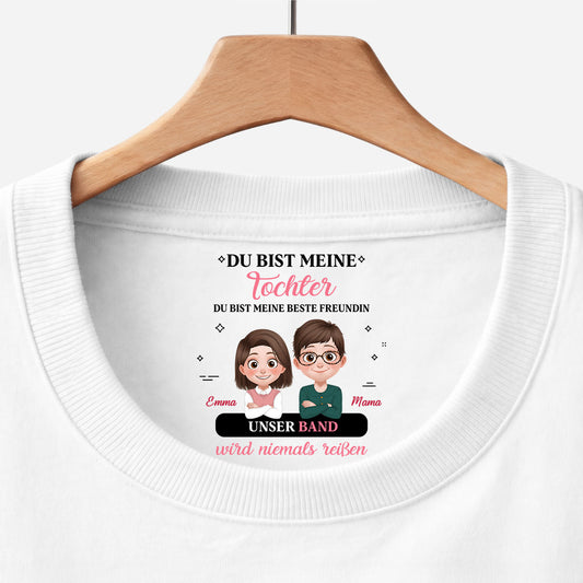 9068AGE1 unser band wird niemals reissen personalisiertes geschenk  weisses t shirt nackenlabel drucken tochter sohn schwester bruder 9068aa6fsa