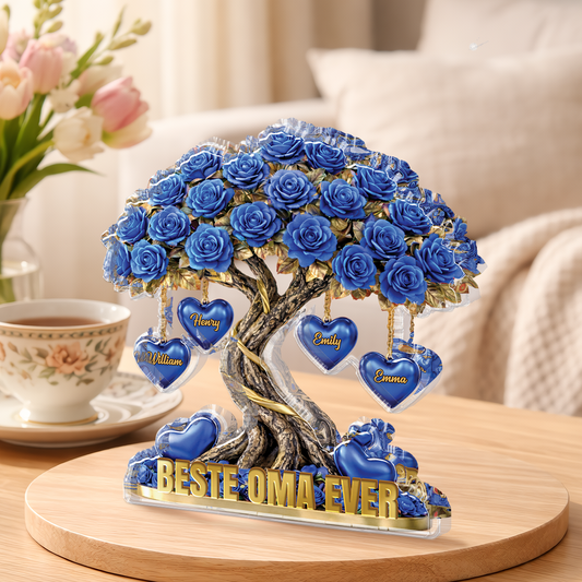 9070AGE2 3d druck effekt beste mama ever acryl aufsteller personalisiert mama oma rosenbaum 9070ar6qpa