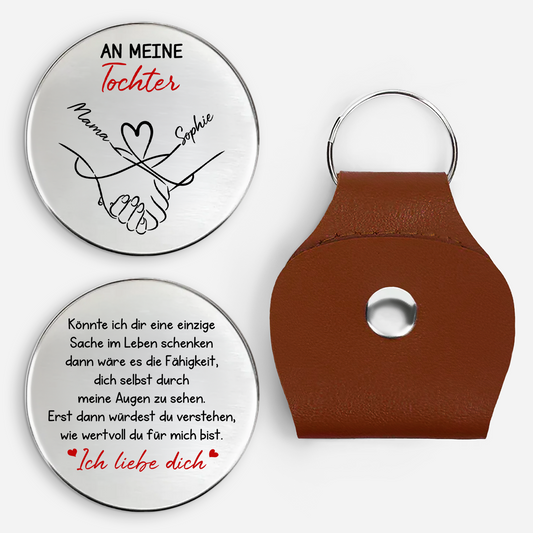 9085AGE1 du bist wertvoll fur mich personalisierte geschenke tochter  pocket hug schlusselanhanger 9085ajth5a