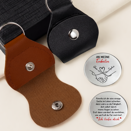 9085AGE2 du bist wertvoll fur mich personalisierte geschenke tochter  pocket hug schlusselanhanger 9085ajth5a