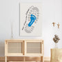 9088CGE3 ich trete in deine fussstapfen personalisiertes geschenk  leinwand papa opa fussabdruck 9088cnpwb