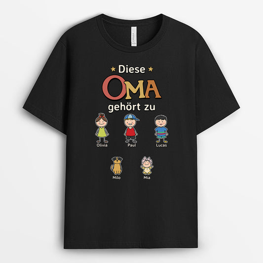 9113AGE1 diese oma gehort zu personalisiertes geschenk  opa oma t shirt strichmann 9113a3koa