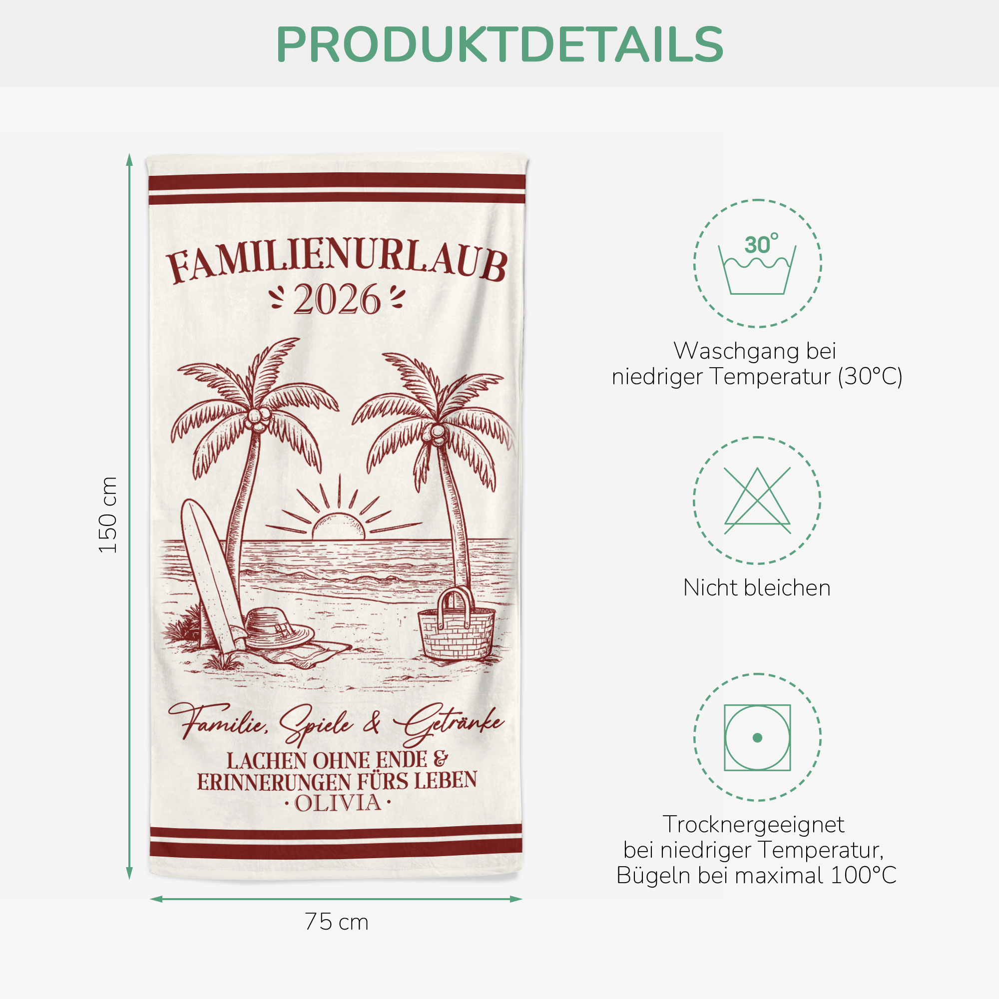 9140BGE3 freunde trip personalisierte geschenke  strandtuch 9140bscoi