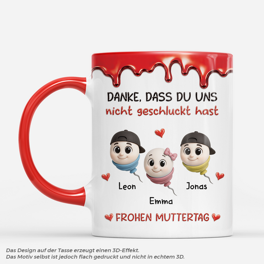 9185MGE1 3d druck effekt danke dass du uns nicht geschluckt hast muttertag vatertag personalisiertes geschenk  mama  papa tasse cartoon 9185mtfna
