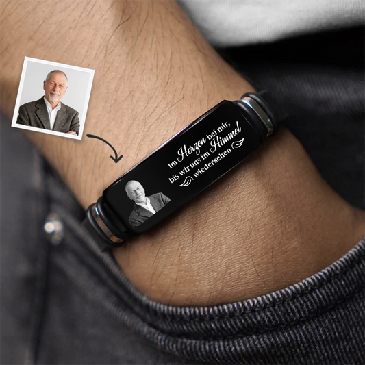 9187JGE2 spruch verstorbene mutter personalisierte trauergeschenke  armband mit foto_ mama papa 9187j3fca